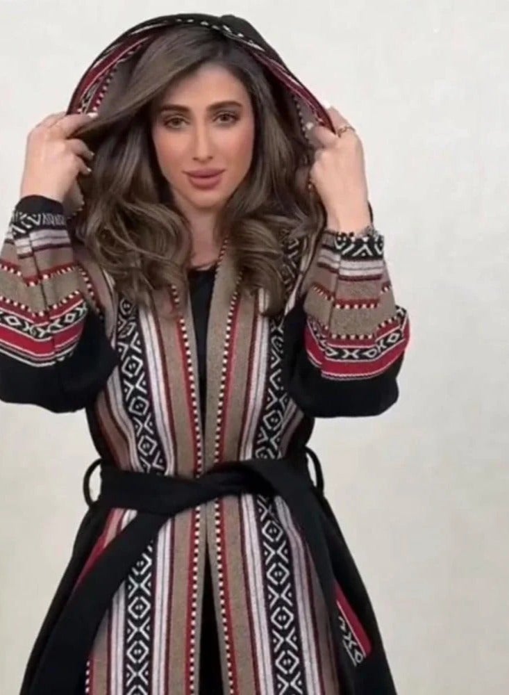 فروة فاخرة بنقشة السدوملكية شال - Image 3